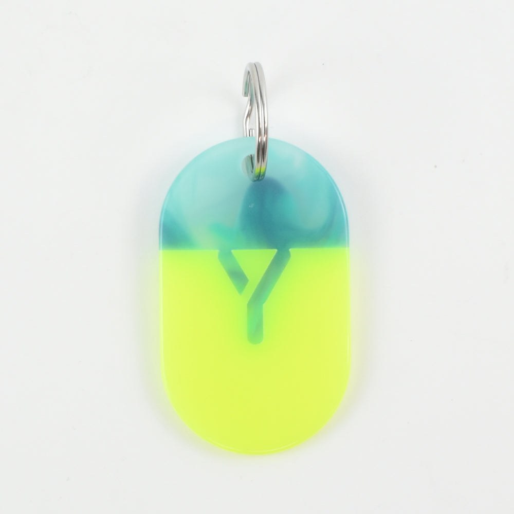 新品未使用タグ付き　OBSCURE PLEATS Acryl Tag Plate / Y / 15 / NEWSED