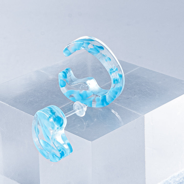 mom ear ware / ピアス Sサイズ / blue-01 / NEWSED