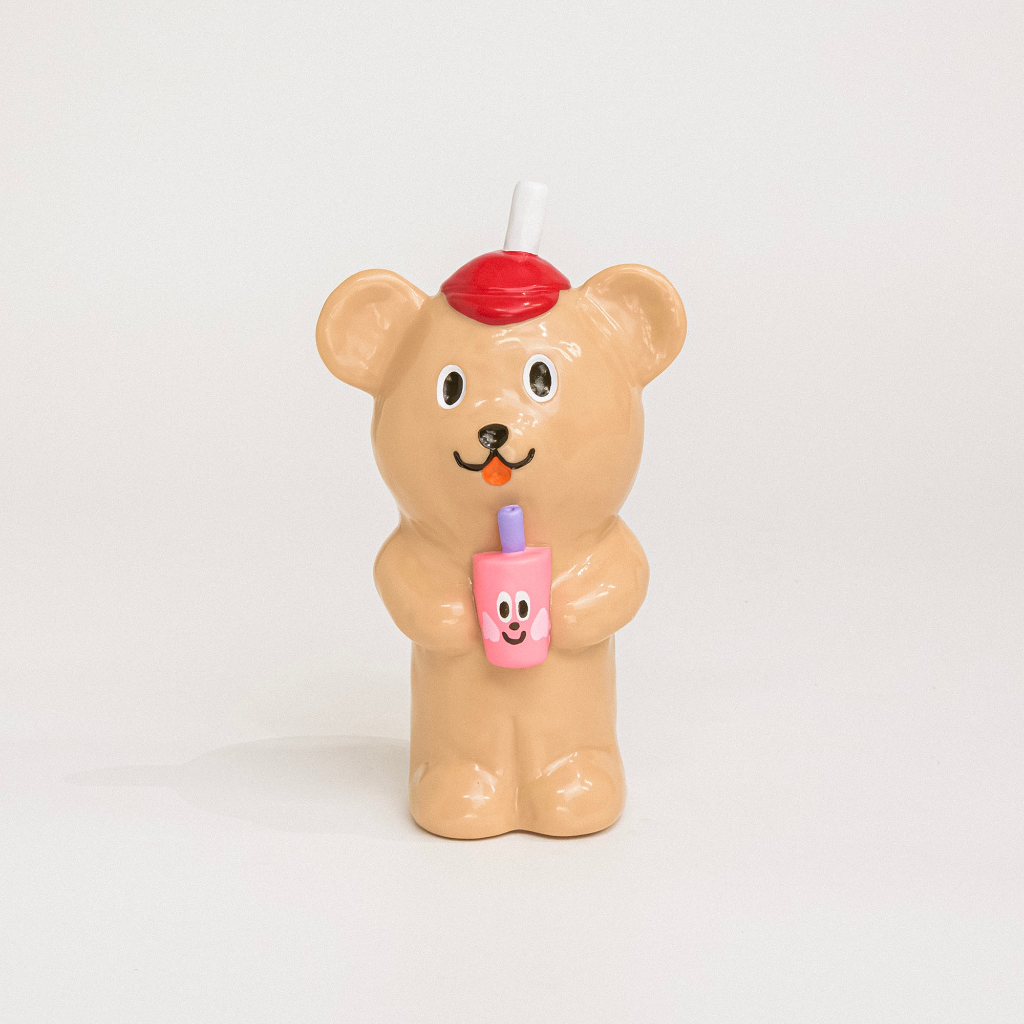 Don't Cry In The Morning ソフビ Hugger Bear SodaBear_Brown_Peachcolor_1.