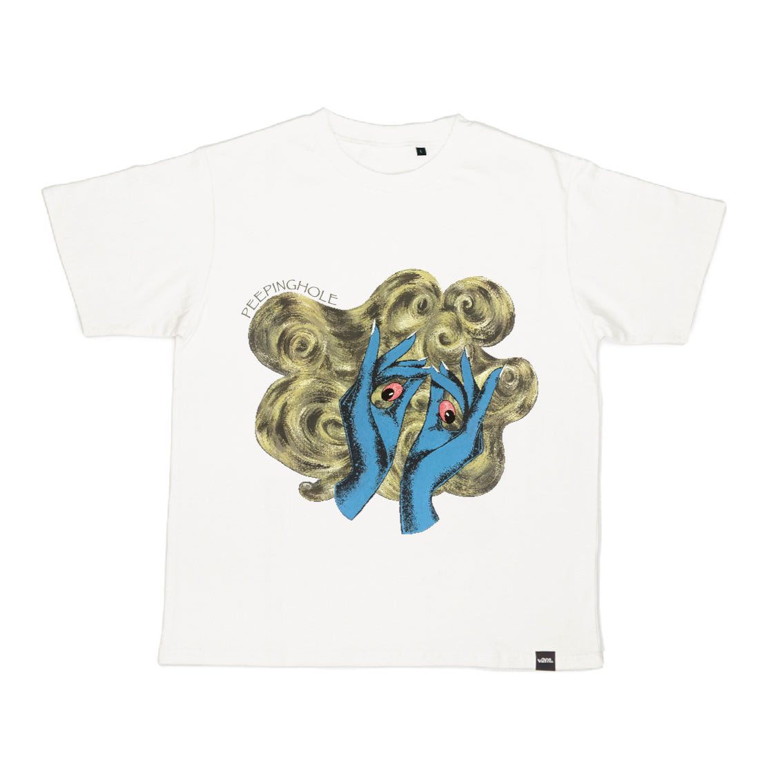 7/17 AM10:00(JST)-販売開始 グラフィックTシャツ「のぞく」（白