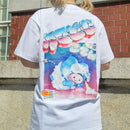 「クマどもこてん」Tシャツ / 白 / アメ