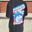 「クマどもこてん」Tシャツ / 黒 / アメ