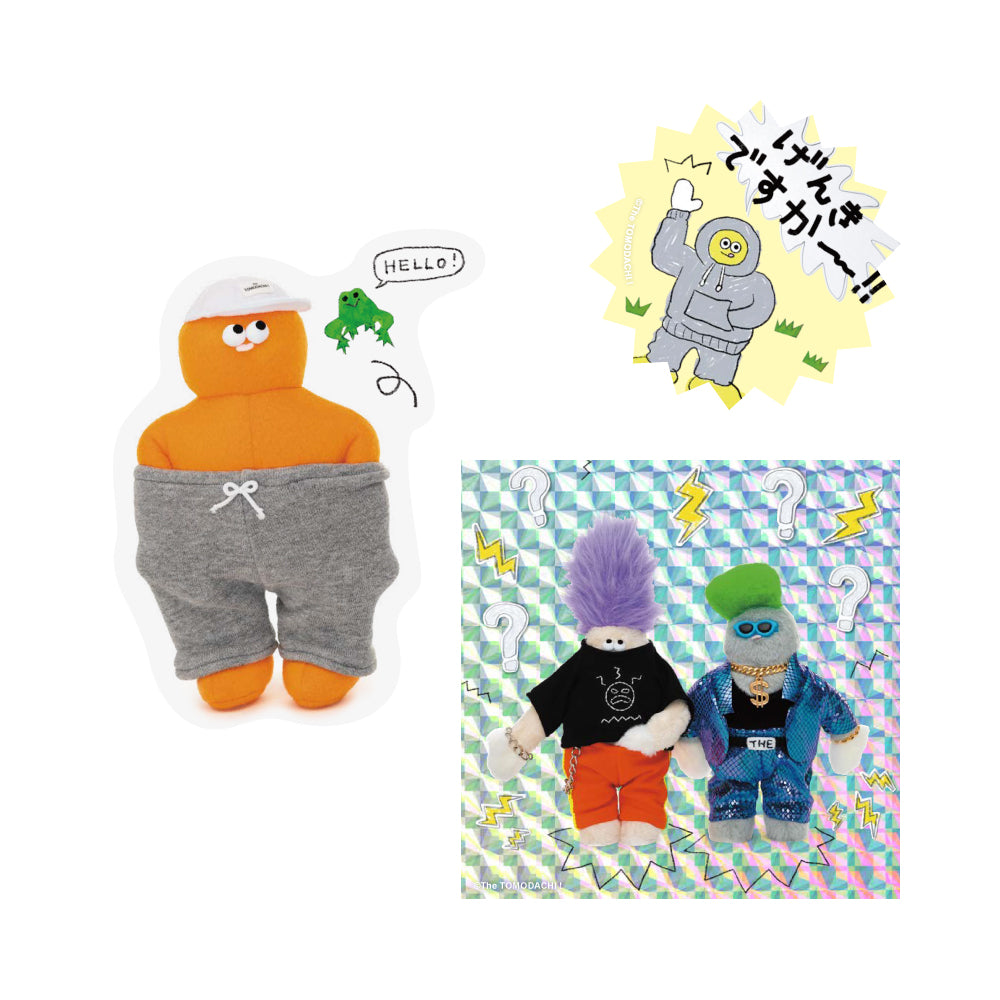 the tomodachi アクリルキーホルダー 2種 ステッカーセット the tomodachi アクリルキーホルダー 2種 ステッカーセット the