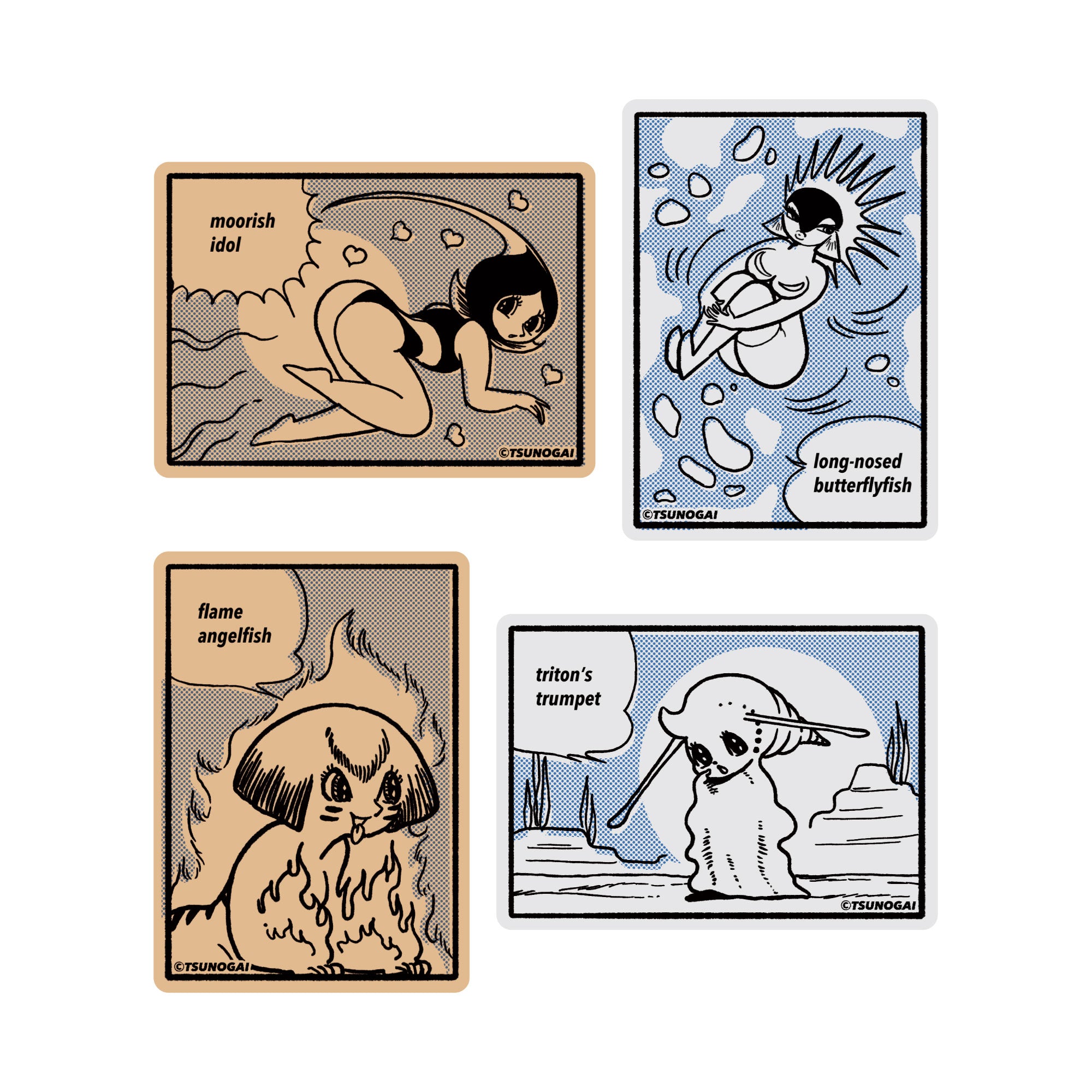 つのがい「ステッカーセットA」