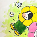 ドローイング「SPRING」(アクリルフレーム付き)/ タカハシカオリ