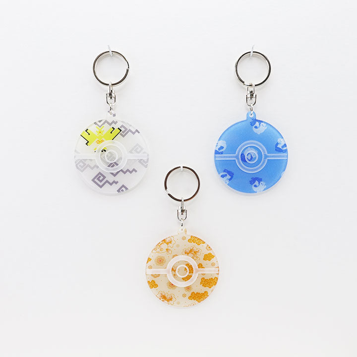 / 000 / モンスターボール POKÉMON SHIRTS FABRIC SCRAPS KEYHOLDER NEWSED