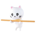 带有珍贵棍子的猫形系列