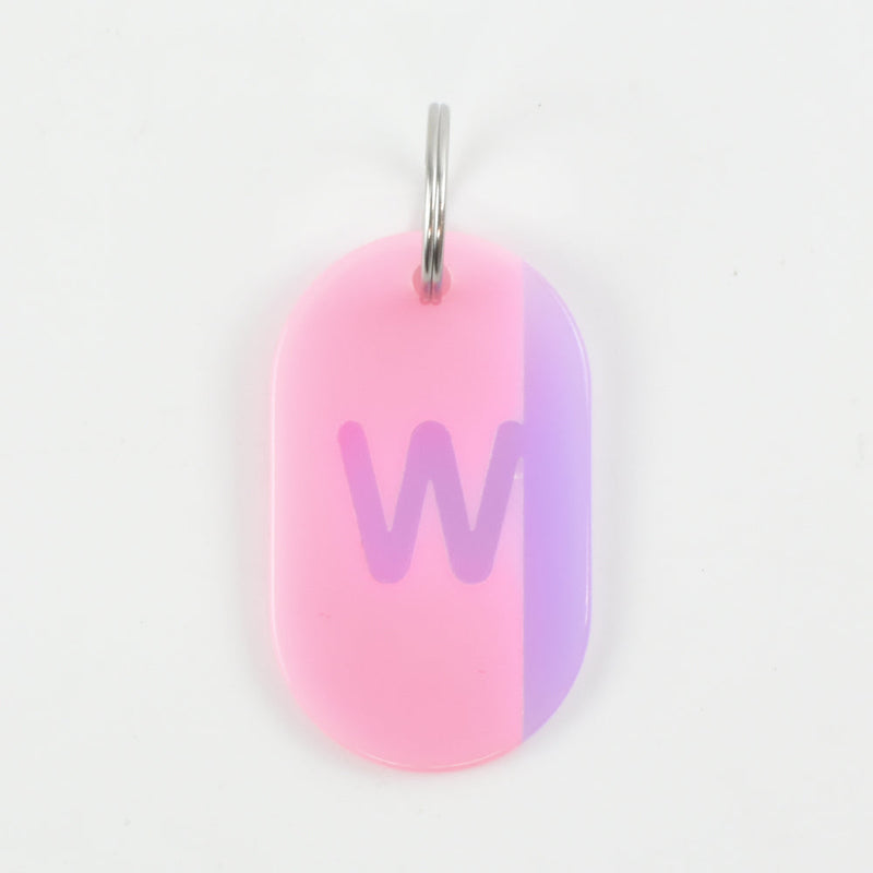 W / アルファベット大文字 / Acryl Tag Plate