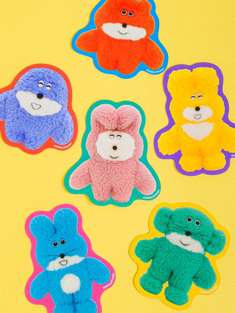 ぽっこしダイカットステッカー ムシシ/くにゃセット