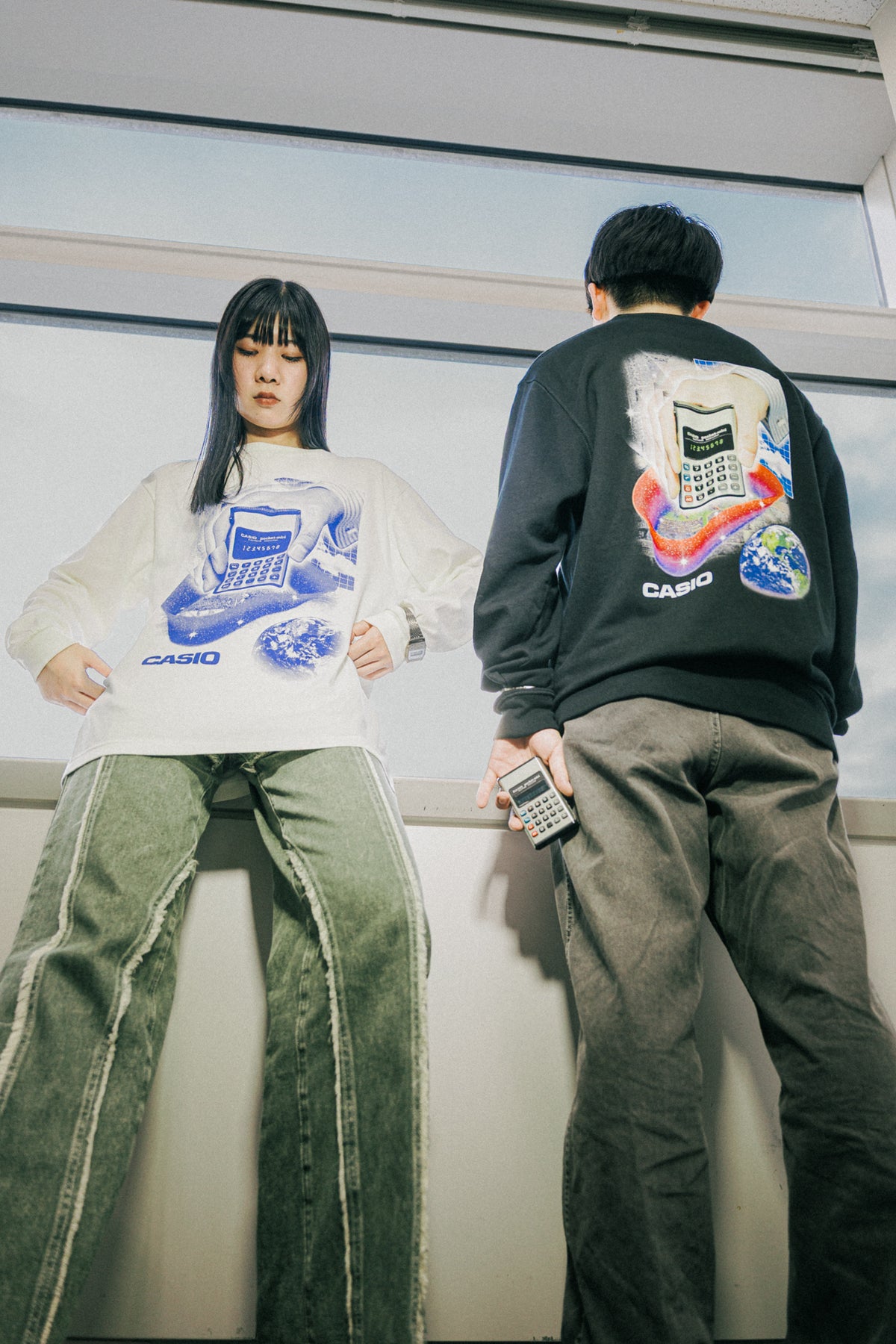 CASIO LONG SLEEVE T-SHIRT / アイボリー