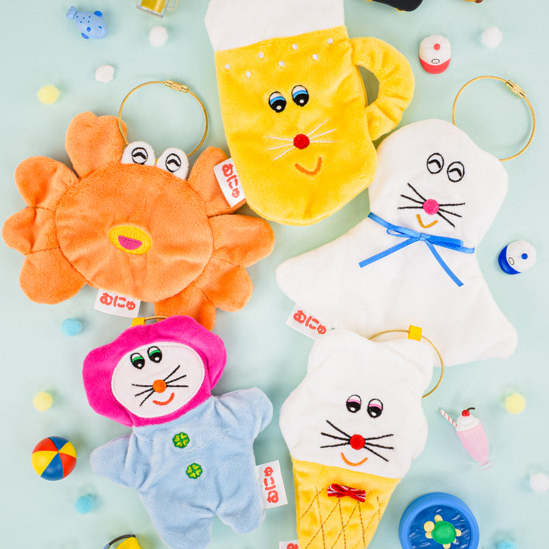 【超貴重！】【希少】ぬいぐるみ　むにゅ　かなり初期 むにゅ家の「けむちゃん」フロッキーフィギュア