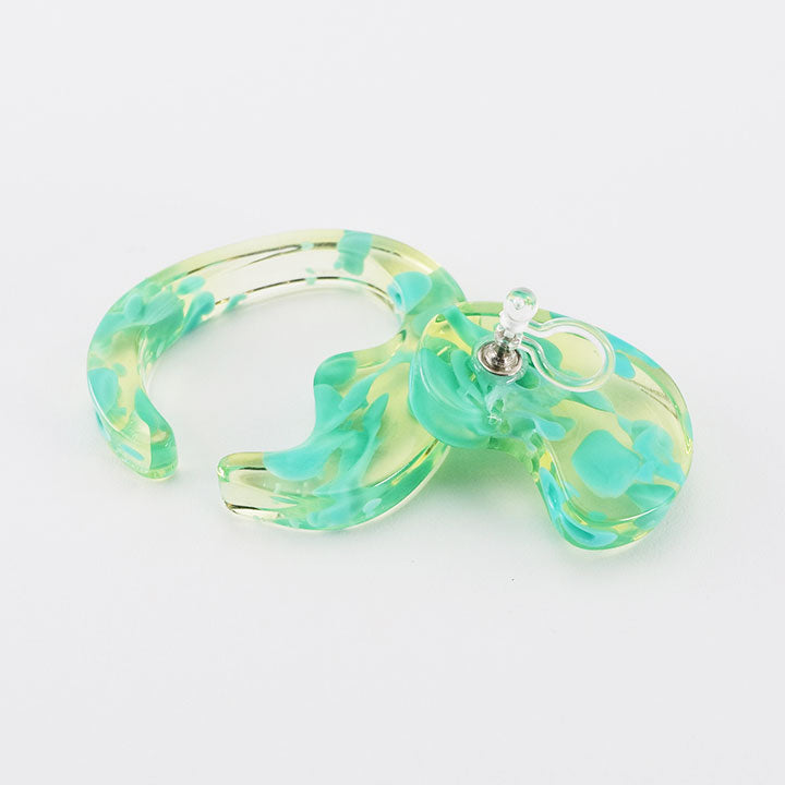 mom ear ware / 귀걸이 L 사이즈 / green-03 / NEWSED
