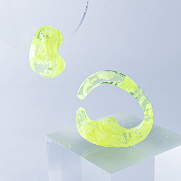 mom ear ware / イアリング Lサイズ / yellow-03 / NEWSED