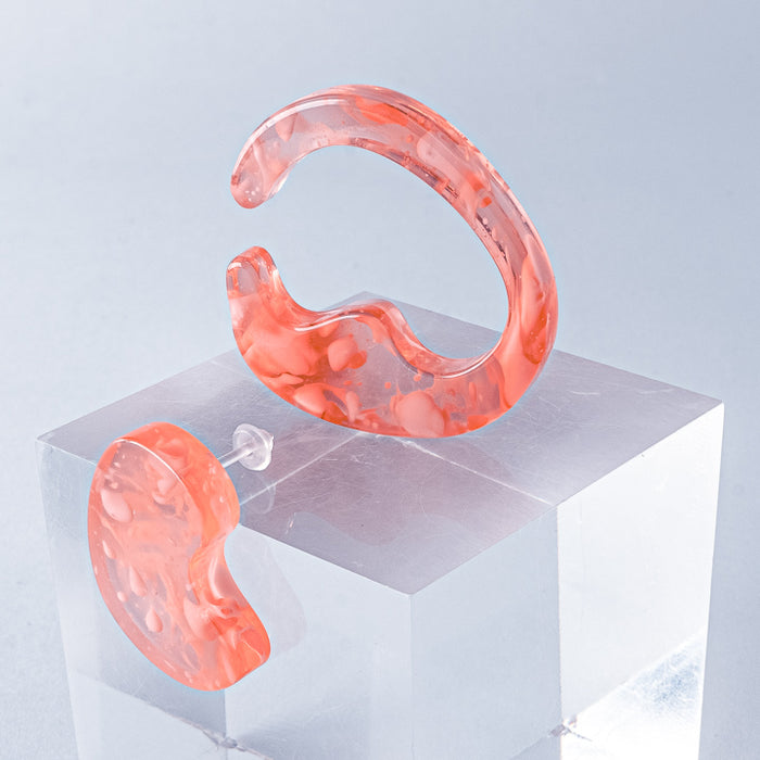 mom ear ware / ピアス Lサイズ / red-02 / NEWSED