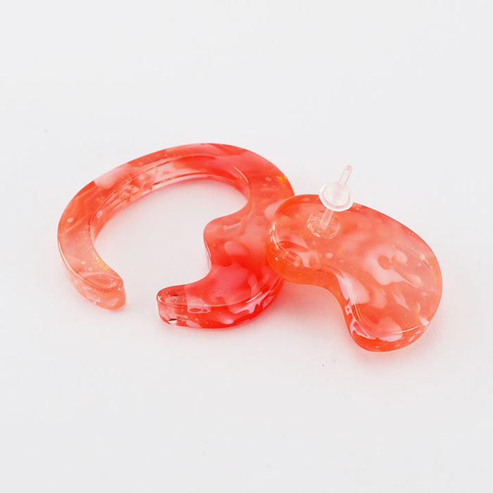mom ear ware / ピアス Lサイズ / red-02 / NEWSED