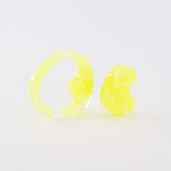 mom ear ware / earrings L size / yellow-03 / NEWSED