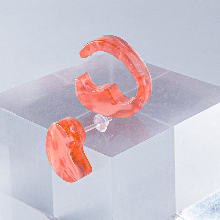 mom ear ware / ピアス Sサイズ / red-02 / NEWSED