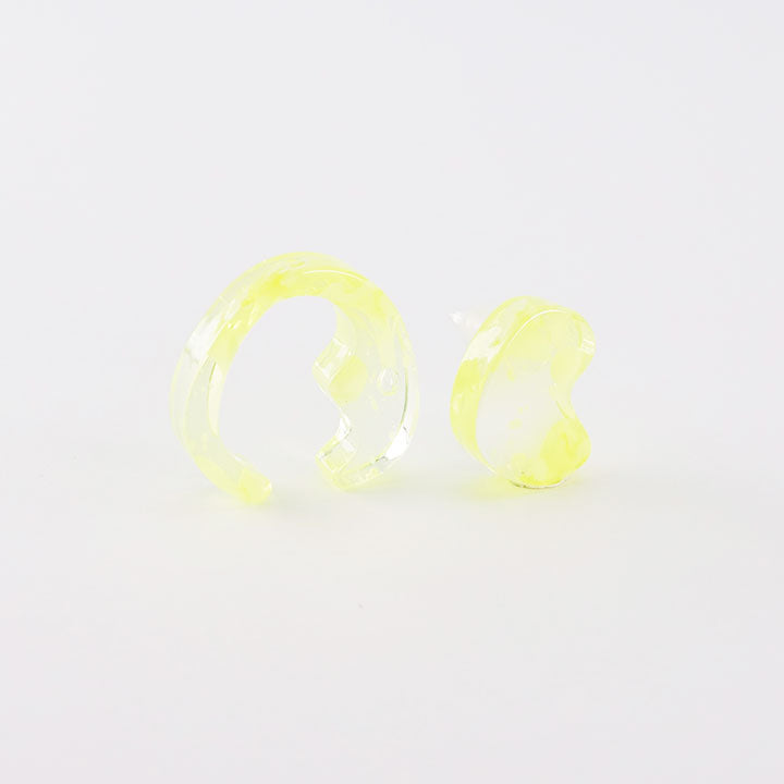 mom ear ware / earrings S size / yellow-02 / NEWSED