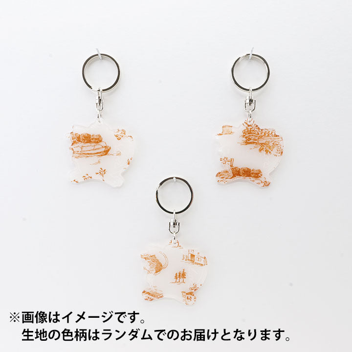 / 020 / ラッタ POKÉMON SHIRTS FABRIC SCRAPS KEYHOLDER NEWSED