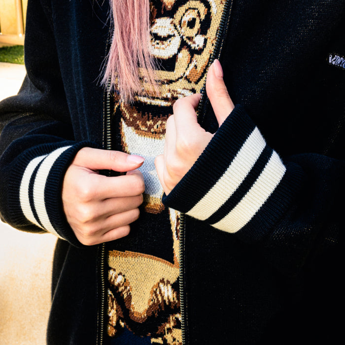 Metal Knit】TACO / ニットブルゾン / BLACK / 編み物☆堀ノ内×VINYL