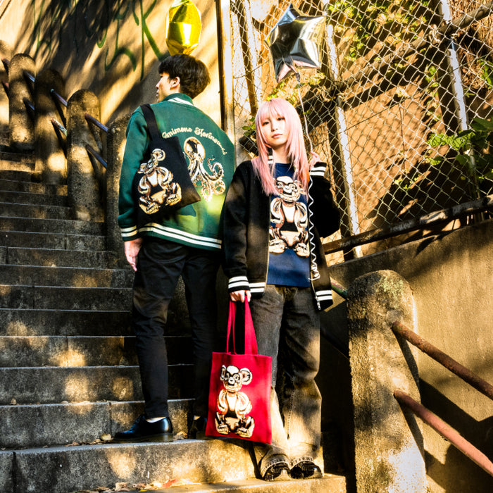 Metal Knit】SARU / ニットバッグ / BLACK / 編み物☆堀ノ内×VINYL Metal Knit】SARU / ニットバッグ / BLACK / 編み物☆堀ノ内×VINYL