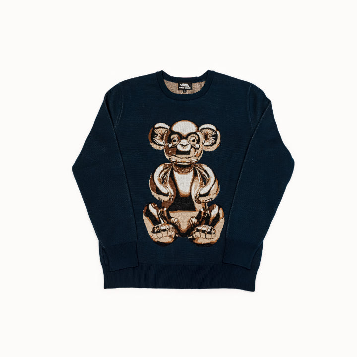 12/20 AM10:00 (JST) - Sales start [Metal Knit] SARU / Knit sweater / NAVY / Knitting☆Horinouchi×VINYL