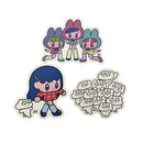 ダイカットカード3種セット / モニョチタポミチ