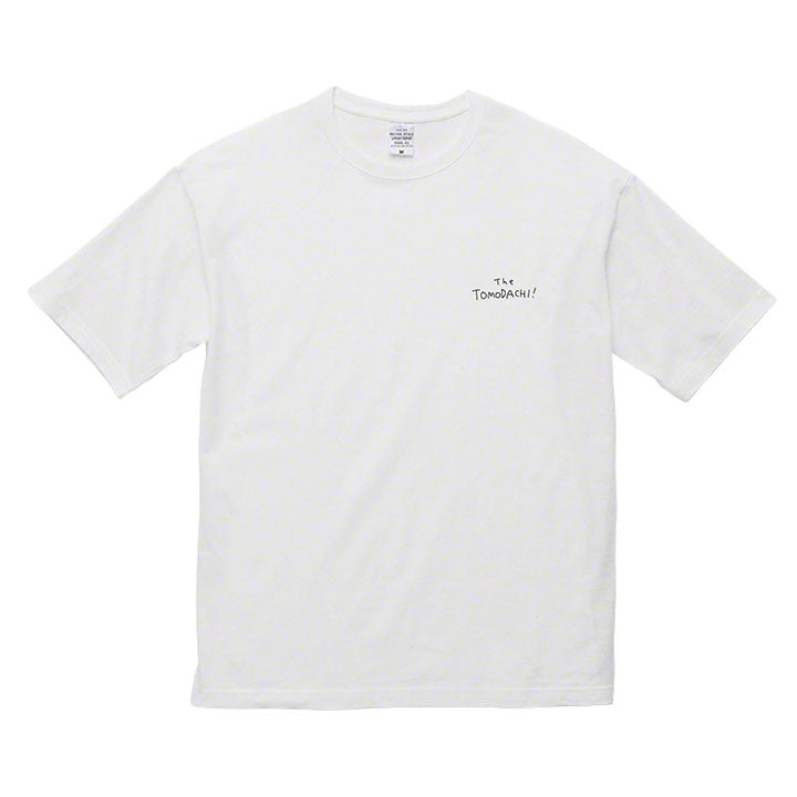 TOMODACHI! Big silhouette T-shirt / white / The TOMODACHI!