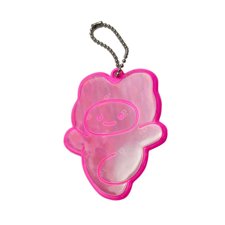 小熊反光钥匙扣 / 粉色 / 美式
