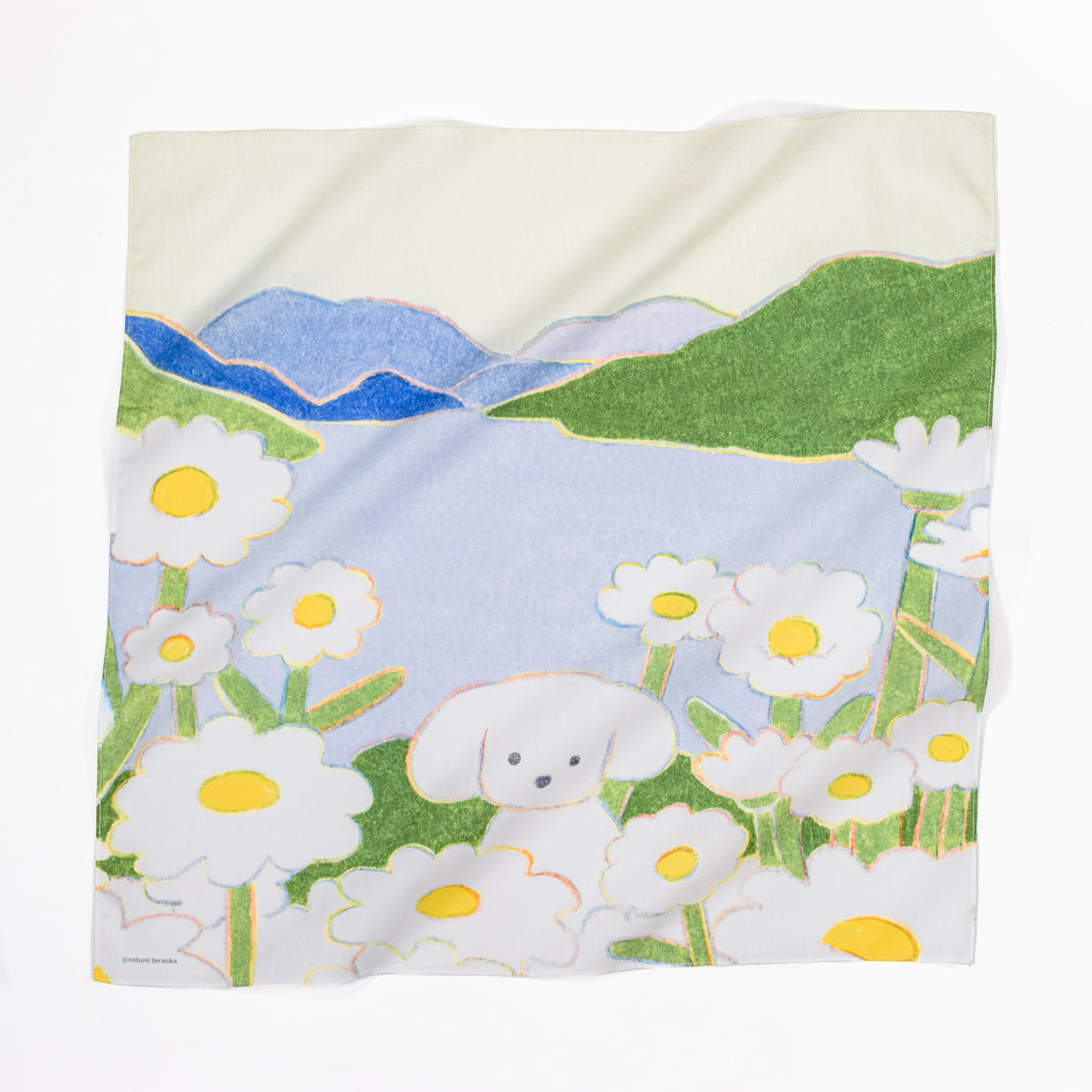 てらおかなつみ　ラグ 🐾 子犬のぬいぐるみラグ 72×58cmのポリエステルブランケット
