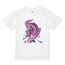 VINYLグラフィックTシャツ / 白 / すしお×モニョチタポミチ