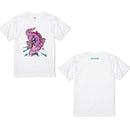 VINYLグラフィックTシャツ / 白 / すしお×モニョチタポミチ
