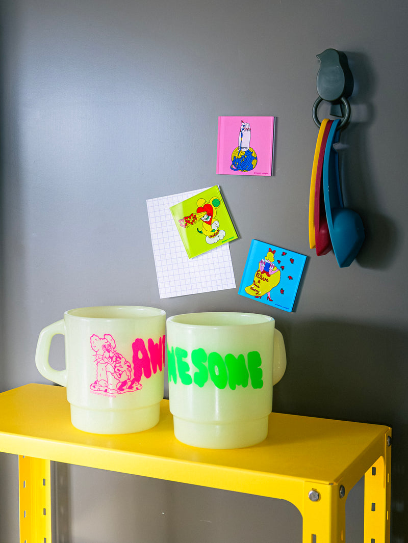 蓄光マグカップ（ピンク） / ヤナギダマサミ