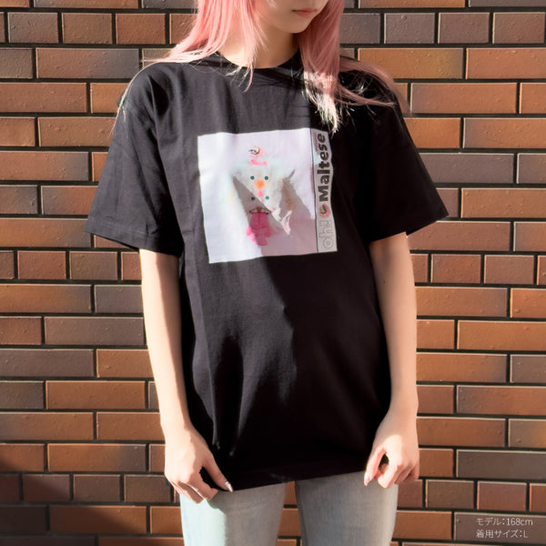 VINYLグラフィックTシャツ /  Peloqoon / 黒