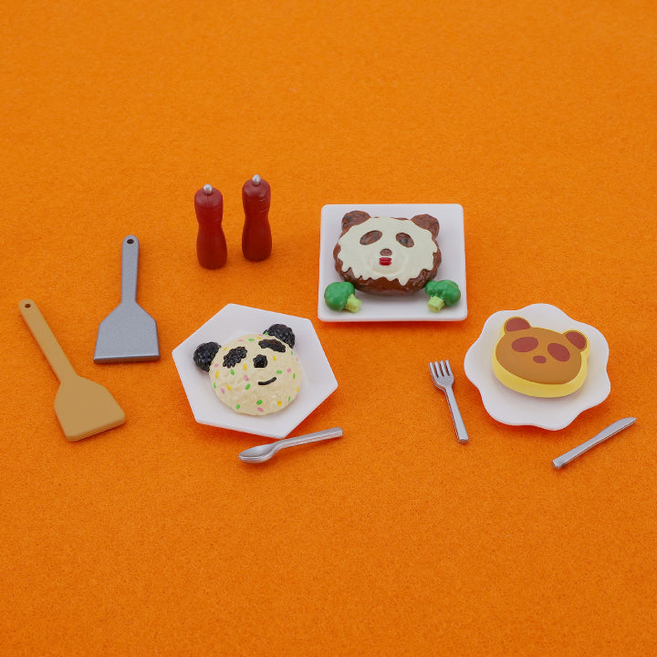 熊猫勺子和煎炸熊猫造型系列