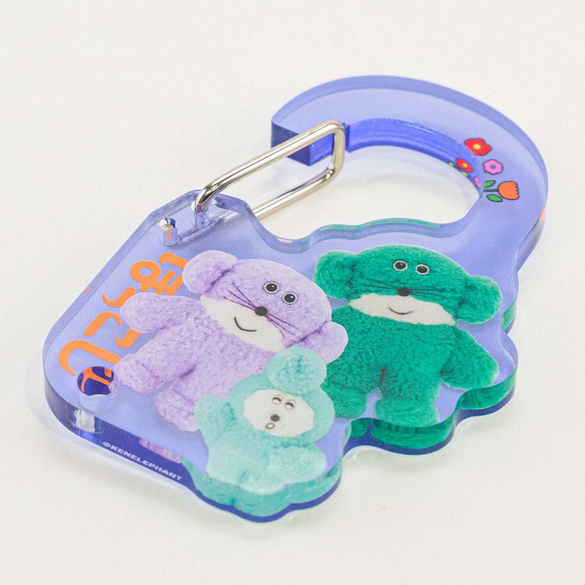 ぽっこしカラビナ パープル