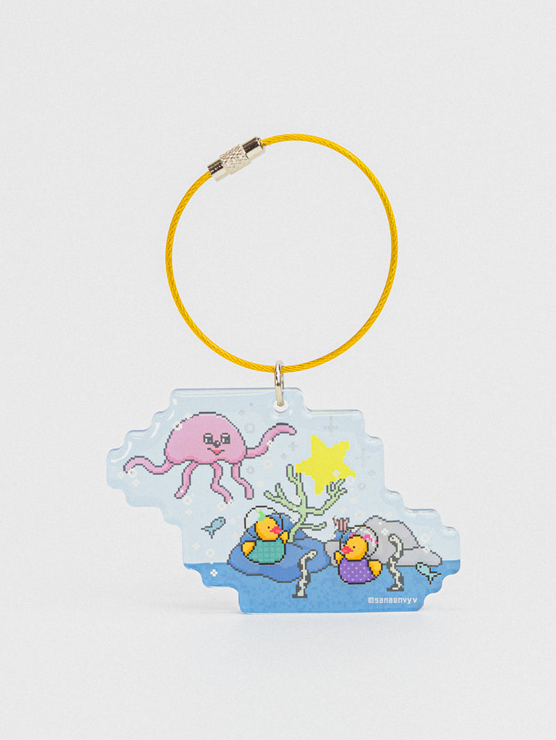 おでかけあひる　ぷかぷかアクリルキーホルダー