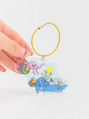 おでかけあひる　ぷかぷかアクリルキーホルダー