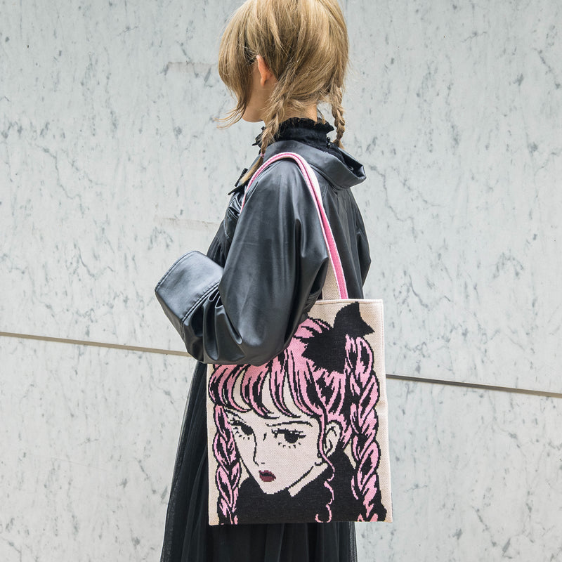 10/6 AM10:00(JST)-販売開始 編み物☆堀ノ内×須藤はる奈コラボニットバッグ（Beige）