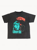 グラフィックTシャツ「ラッコマン（催眠）」（黒） / ただかすみ