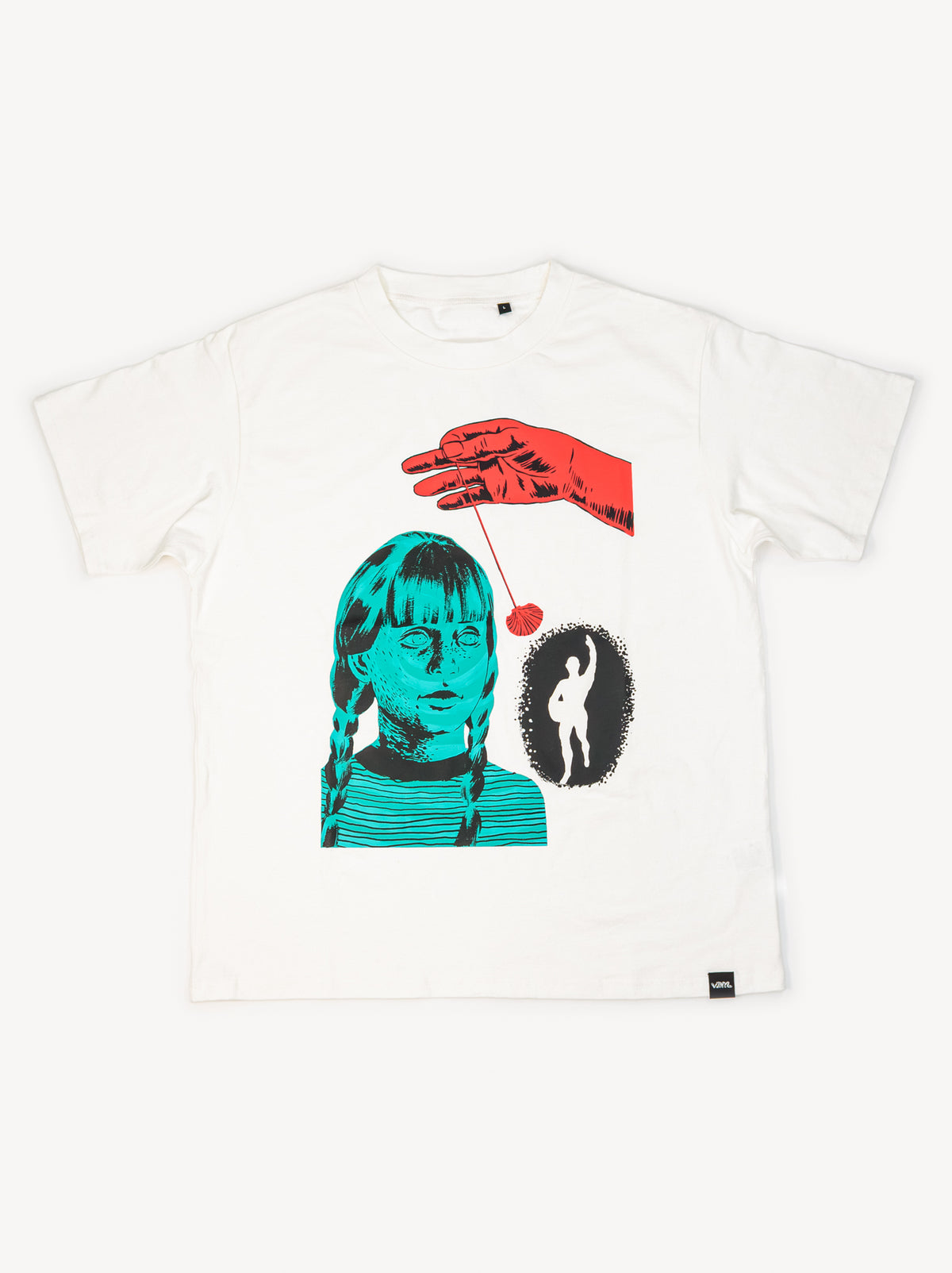 グラフィックTシャツ「ラッコマン（催眠）」（白） / ただかすみ