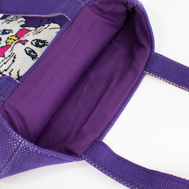 8/23 AM10:00 (JST) - Sales start Knitting ☆ Horinouchi x Yanagida Masami collaboration [Nyanko knit bag] / Murasaki