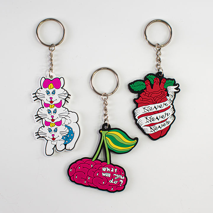 Rubber keychain / Nyanko / Masami Yanagida