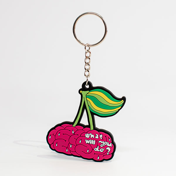 Rubber keychain / cherry / willow damasami