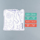 다이컷 카드【Pixie】/퍼플/Thikity friends