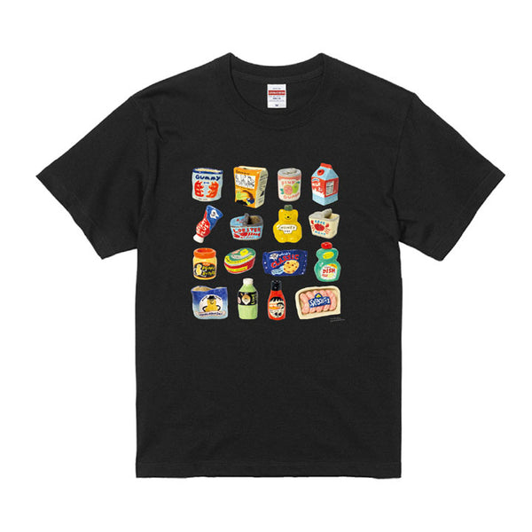 VINYLグラフィックTシャツ/山川はるか/黒