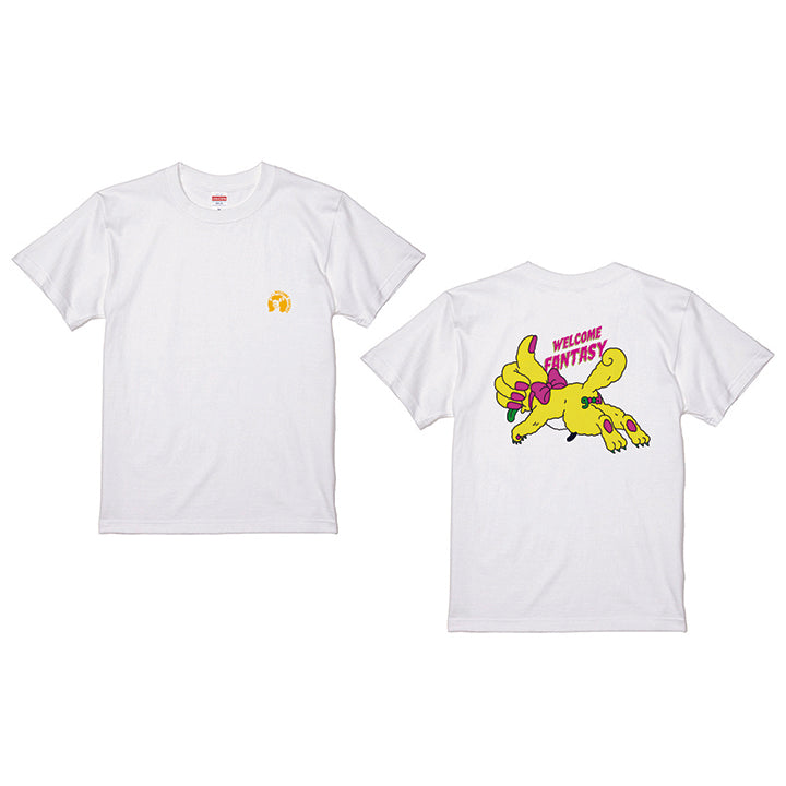 VINYL graphic T-shirt / Yanagidamasami / good / white