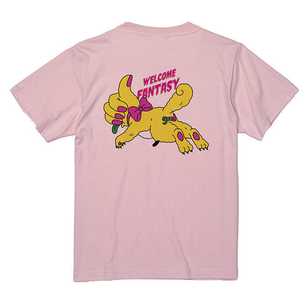 VINYL graphic T-shirt / Yanagidamasami / good / pink