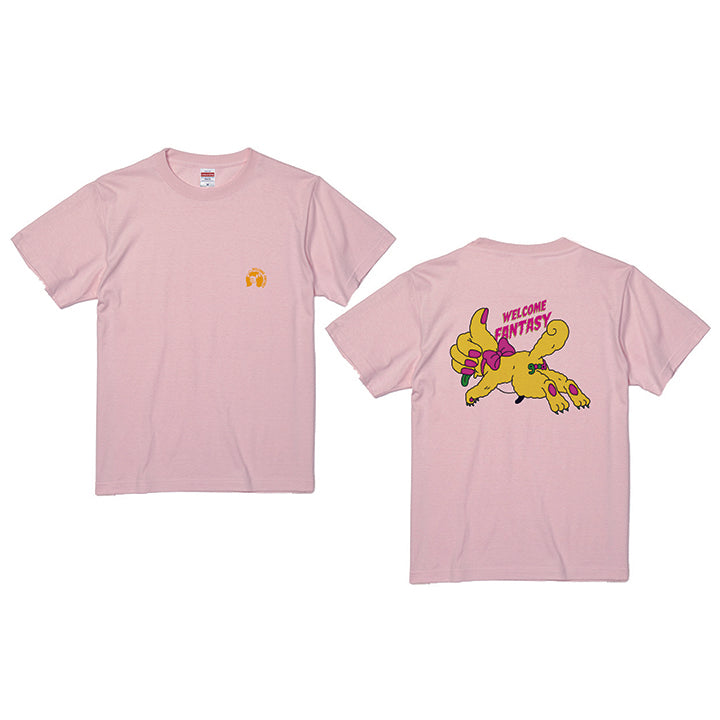 VINYL graphic T-shirt / Yanagidamasami / good / pink