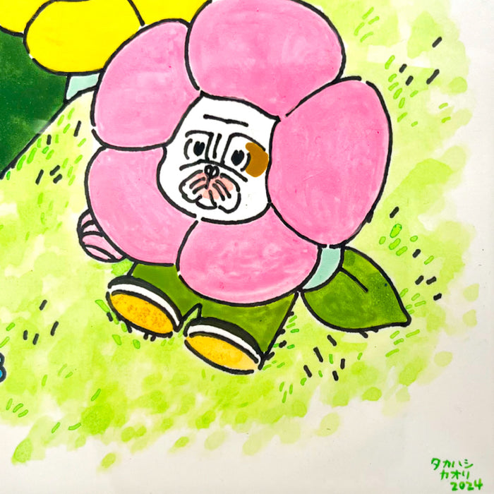 ドローイング「SPRING」（アクリルフレーム付き）/ タカハシカオリ